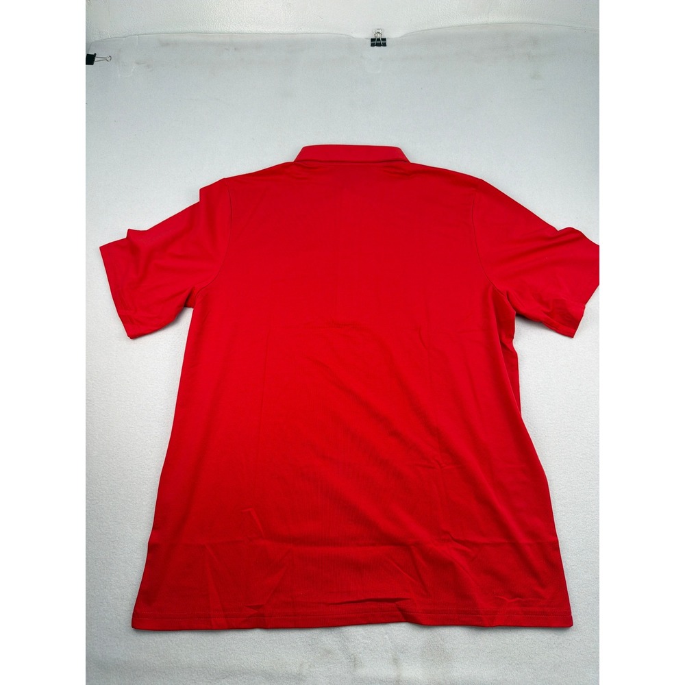 Criquet Mens Performance Polo Shirt Red Pima Cotton Blend L M-PCS73-BLK-RD-L - Picture 5 of 7